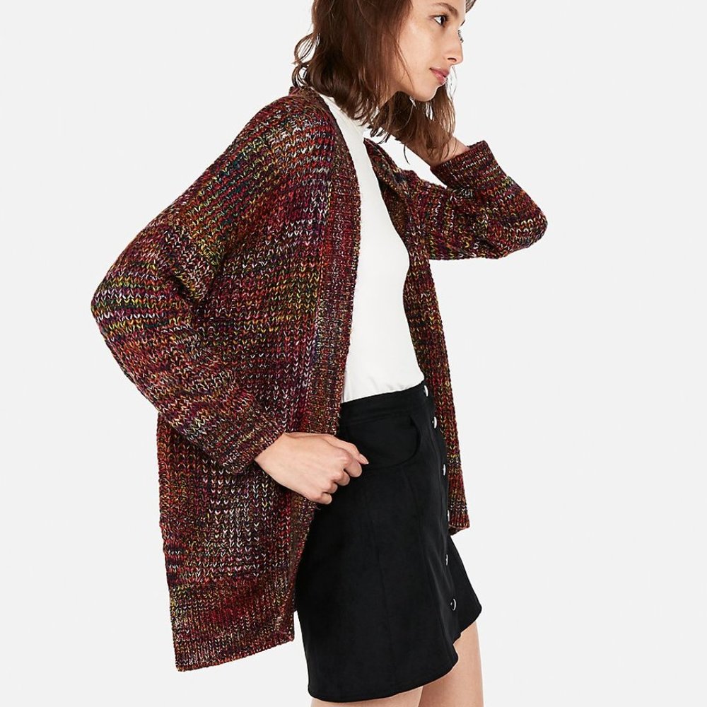 EXPRESS  S RAINBOW KNIT CARDIGAN